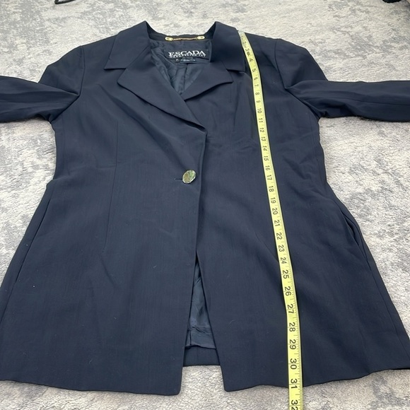 Escada Margaretha Ley Wool Longline Blazer Suiting Menswear Sz 44 - Picture 7 of 12